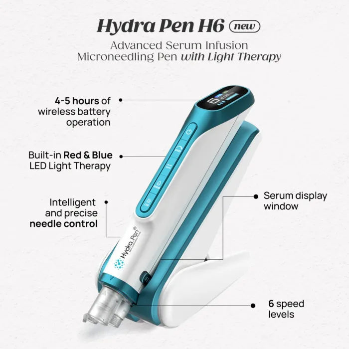 Dr. Pen Hydra Pen H6 Advanced Serum Infusion Microneedling Pen - Image 3